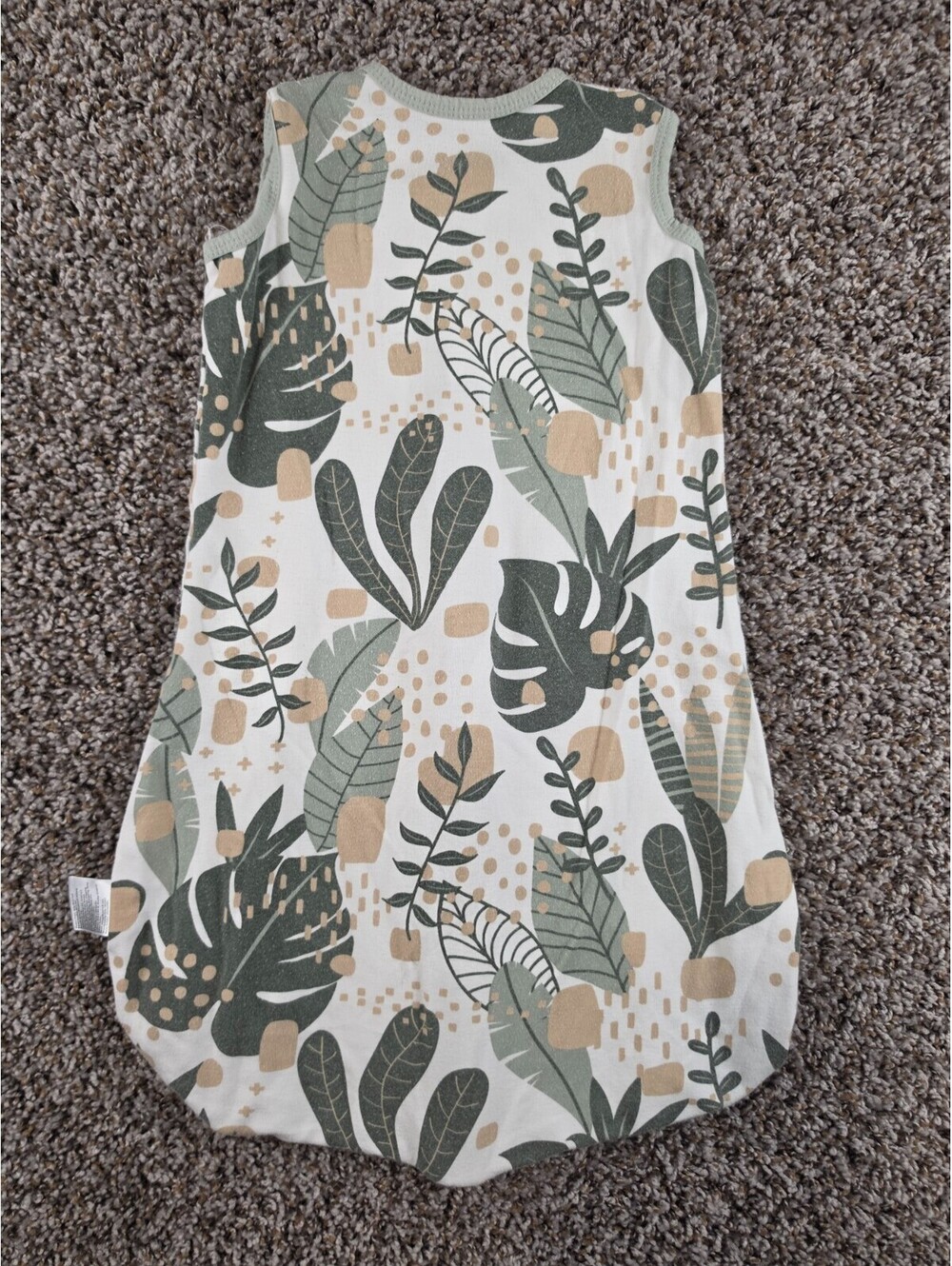 Yoofoss Baby Sz 0-6M Sleep Sack Green White Leaf Print Unisex - Picture 3 of 3